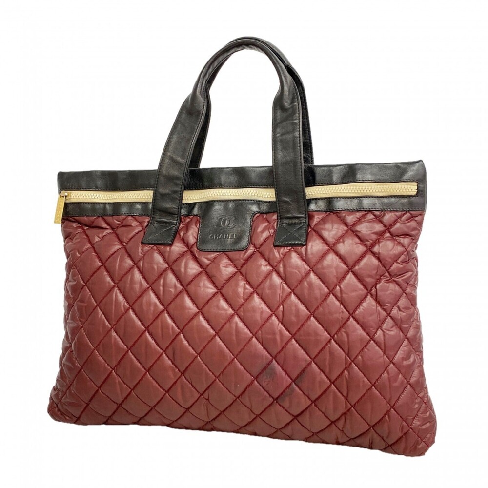 CHANEL Black Leather Tote Bag